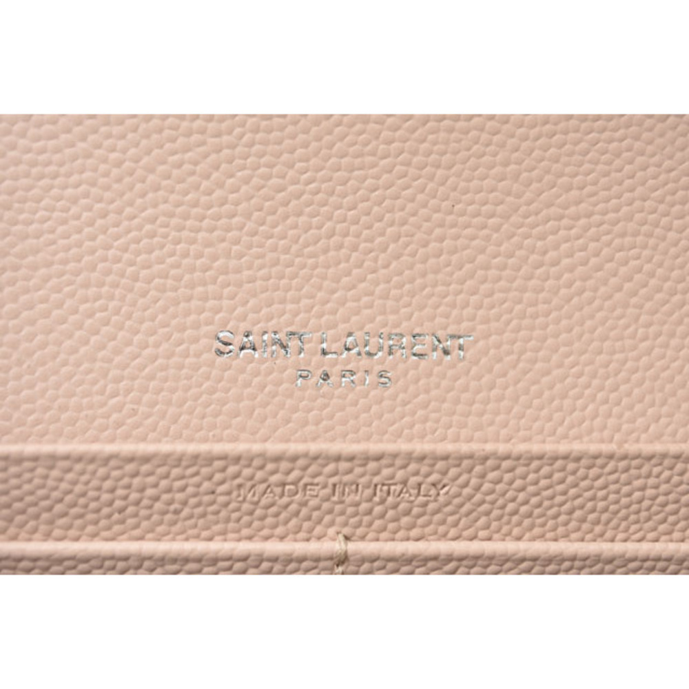 Saint Laurent Chain Wallet Long Wallet Evening Bag Leather Rose - Picture 5 of 8